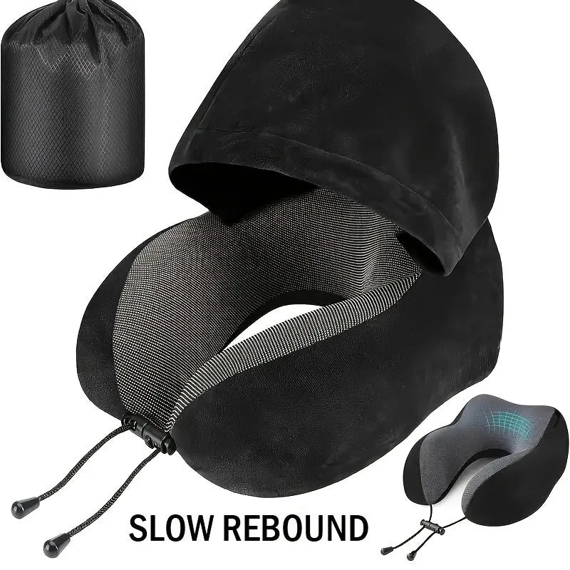 Cozy Hooded Comfort Travel Pillow
