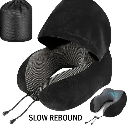 Cozy Hooded Comfort Travel Pillow